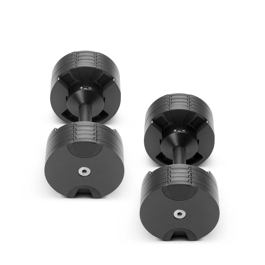 NÜOBELLS 20KG ADJUSTABLE DUMBBELLS BLACK PAIR