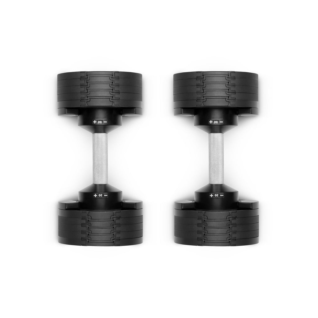 NÜOBELLS 20kg ADJUSTABLE DUMBBELLS PAIR