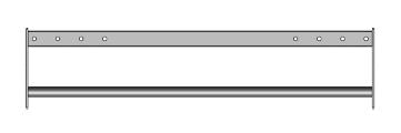 PS01 Short Double Pullup Bar for MD Series Racks