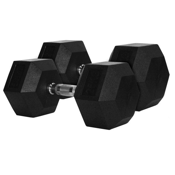 37.5kg Rubber Hex Dumbbells