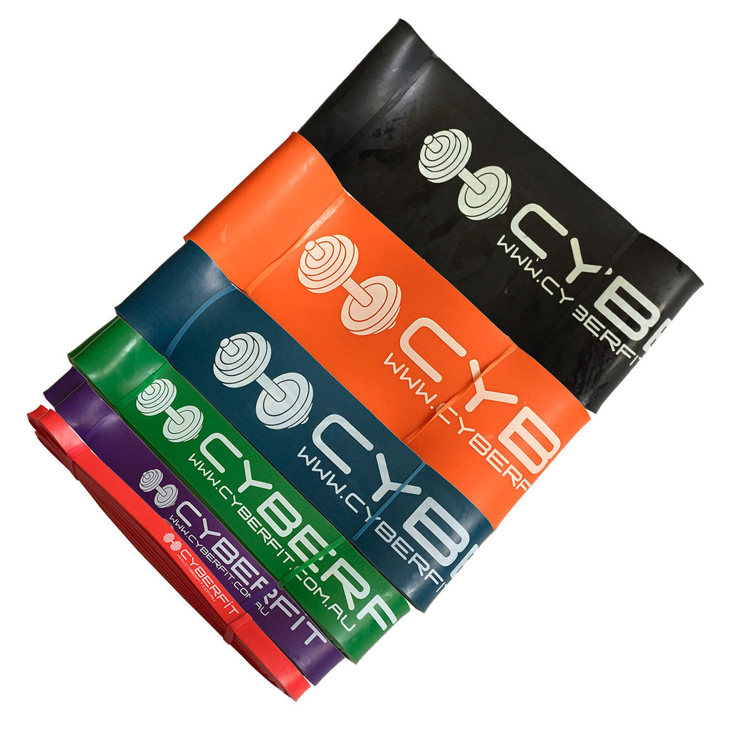 6x Latex Resistance Loop Bands XXS-XXL PACK