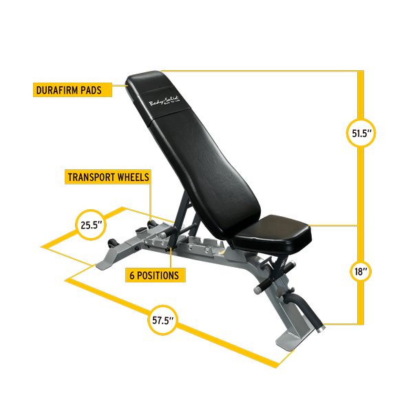 BodySolid Pro Club Line Adjustable Bench
