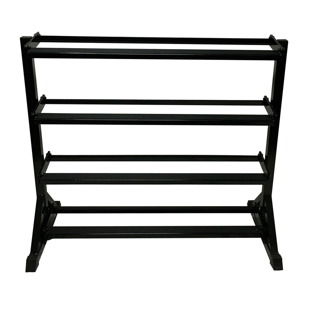 Rubber Hex Dumbbells Set 2-40kg (17 pairs) with 4 Tier Rack