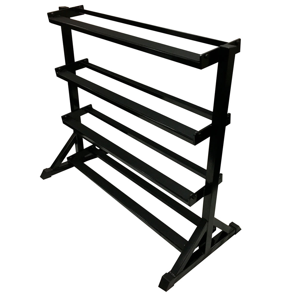 Rubber Hex Dumbbells Set 2-40kg (17 pairs) with 4 Tier Rack