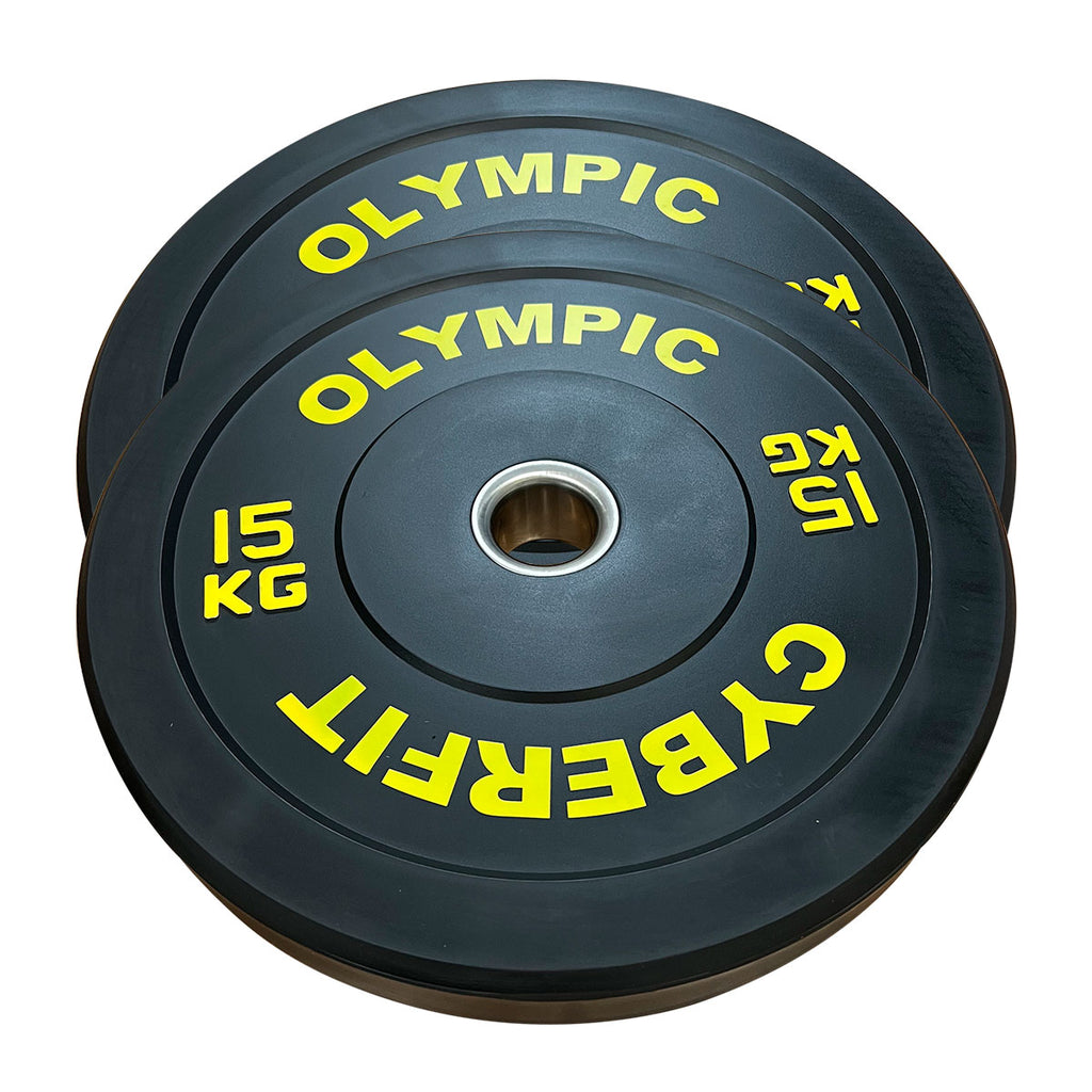 Econ 15kg Olympic Bumper Plates Black Pair