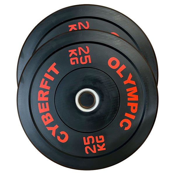Econ 25kg Olympic Bumper Plates Black Pair