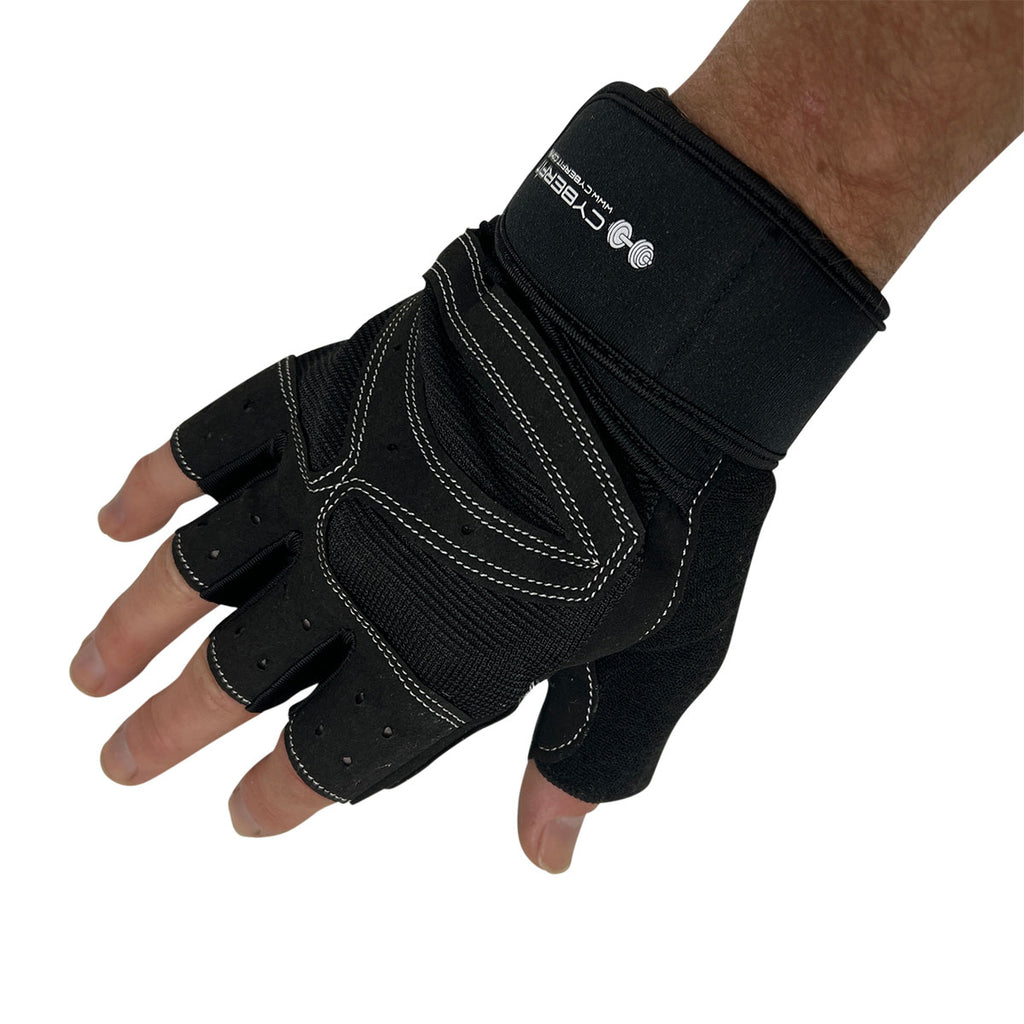 Cyberfit Gym Gloves Elite Suede with Wrist Cuff Size M