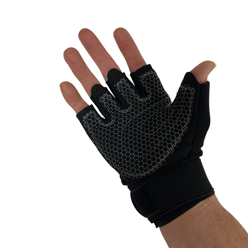 Cyberfit Gym Gloves Elite Suede with Wrist Cuff Size M