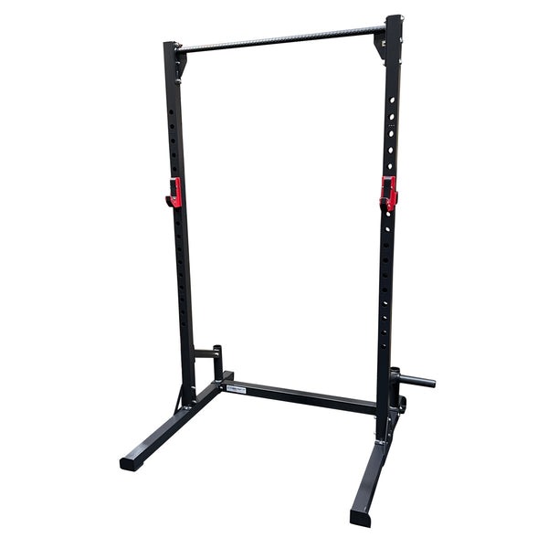 Half Rack with Pullup Bar plus Plate and Barbell Storage