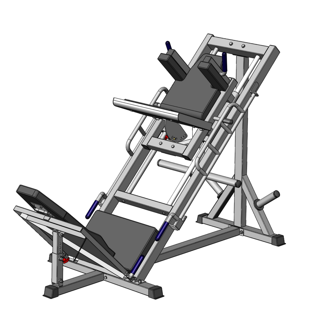 Leg Press Machine Hack Squat Steel Linear Bearings 400kg Rating