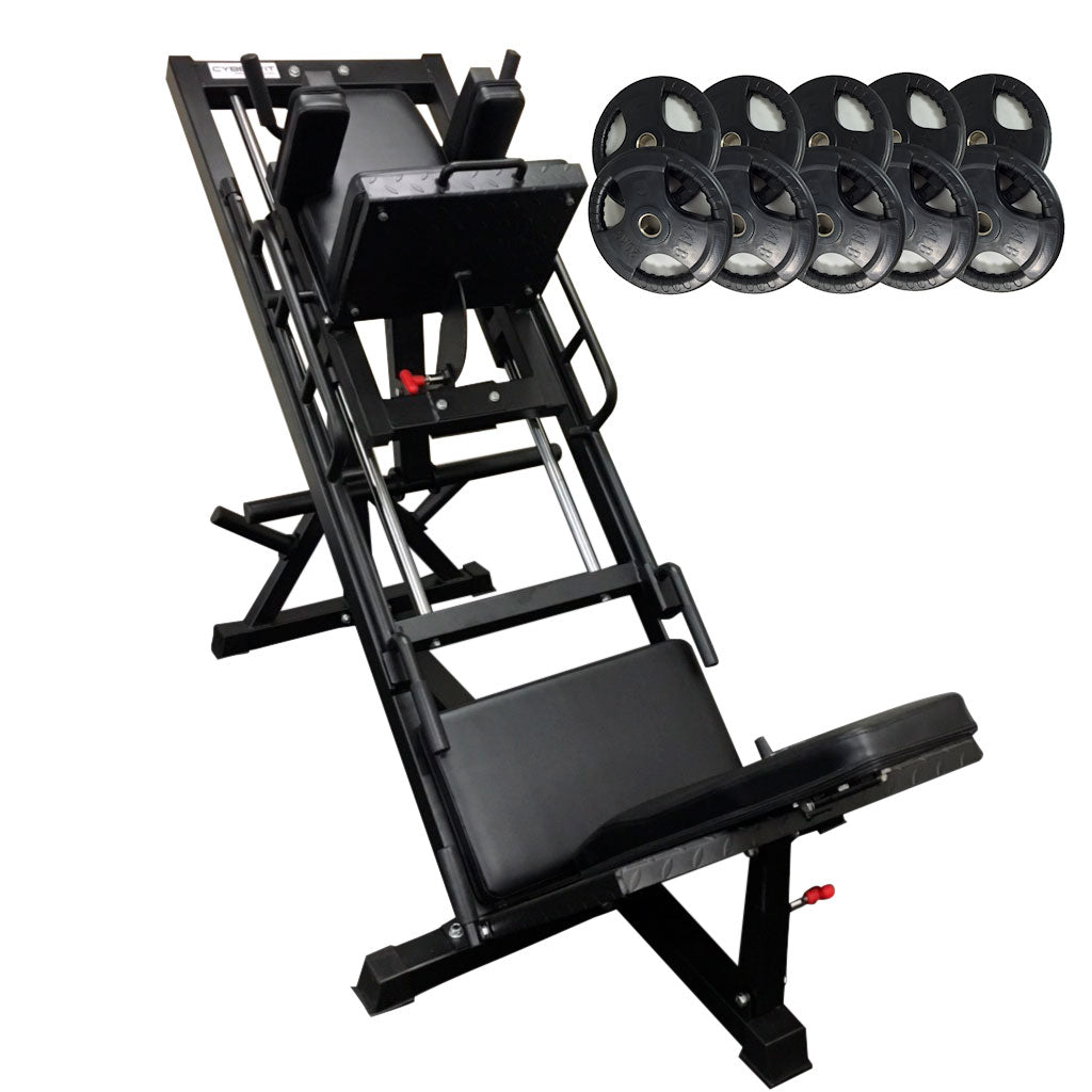 Leg Press Machine Plus Hack Squat with 200kg Rubber Plates