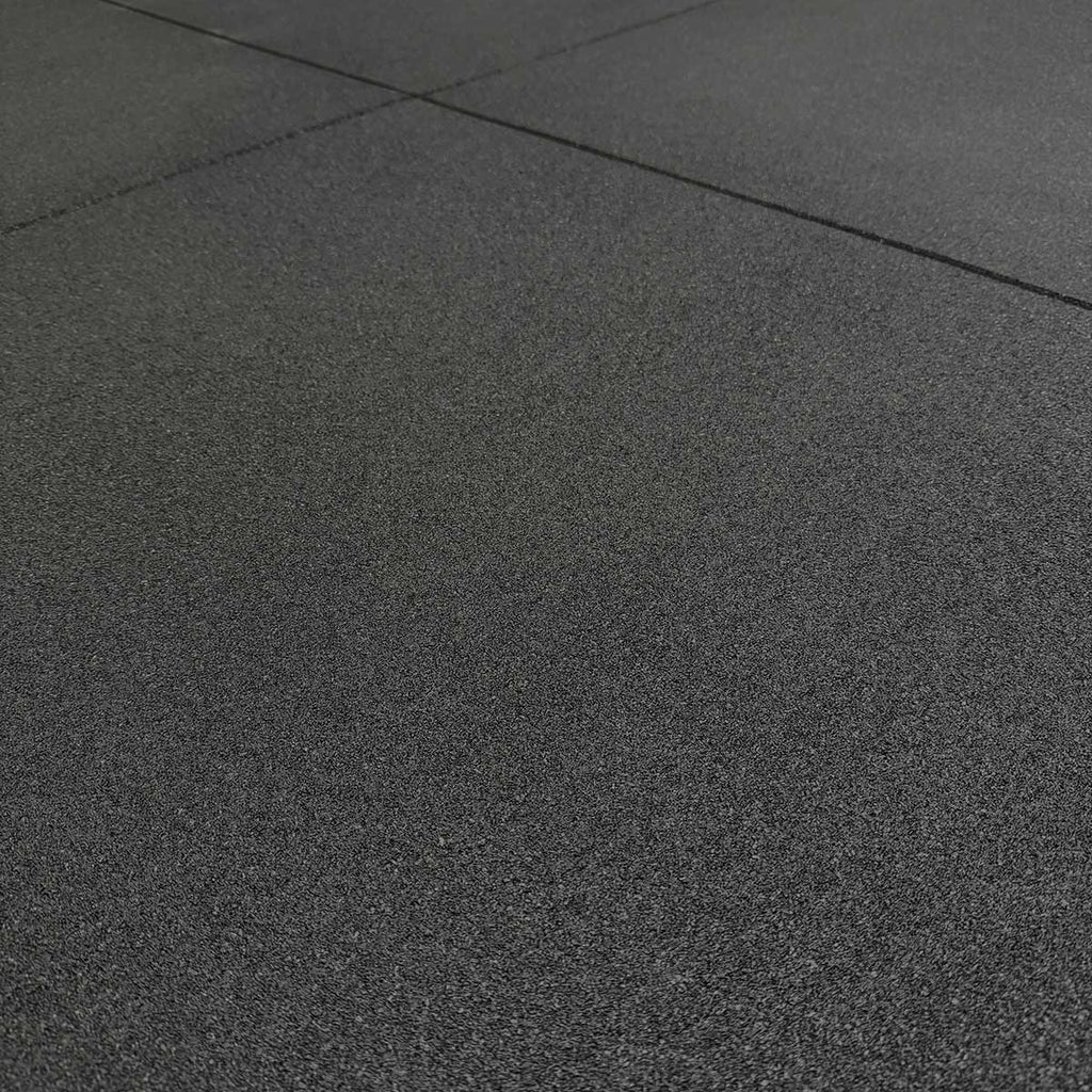 Rubber Gym Flooring Tile 1m x 1m x 15mm Commercial Black