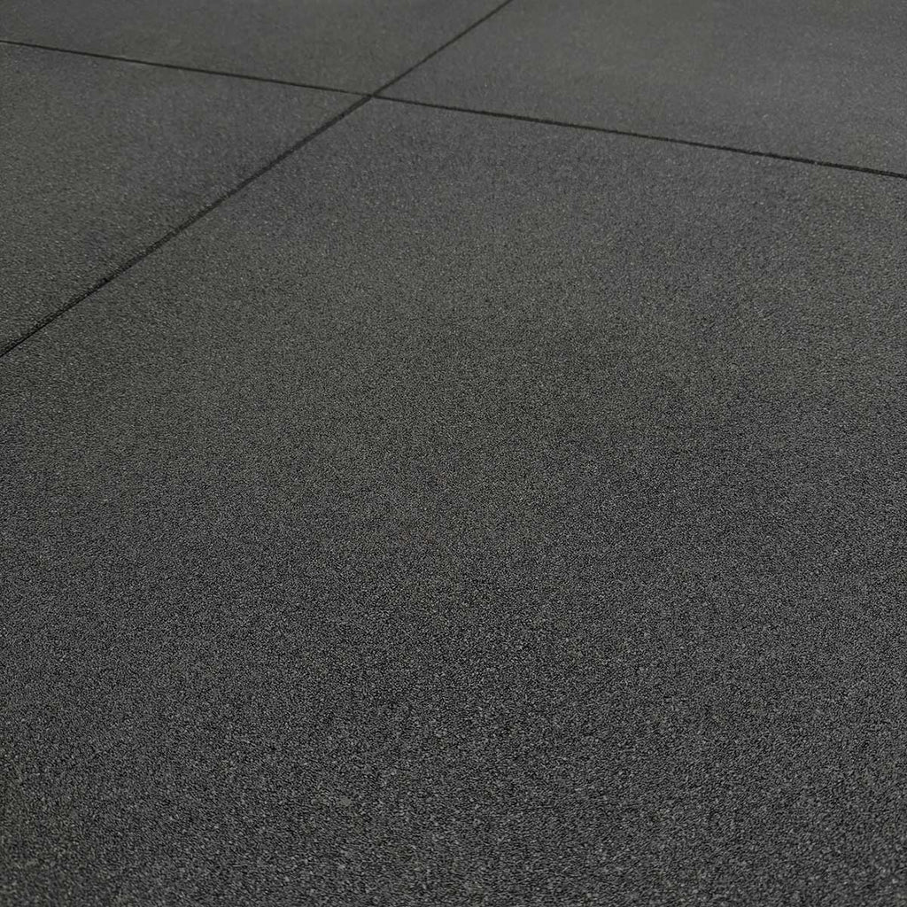 Rubber Gym Flooring Tile 1m x 1m x 15mm Commercial Black