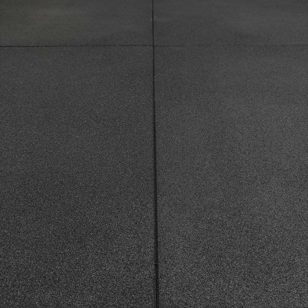 Rubber Gym Flooring Tile 1m x 1m x 15mm Commercial Black
