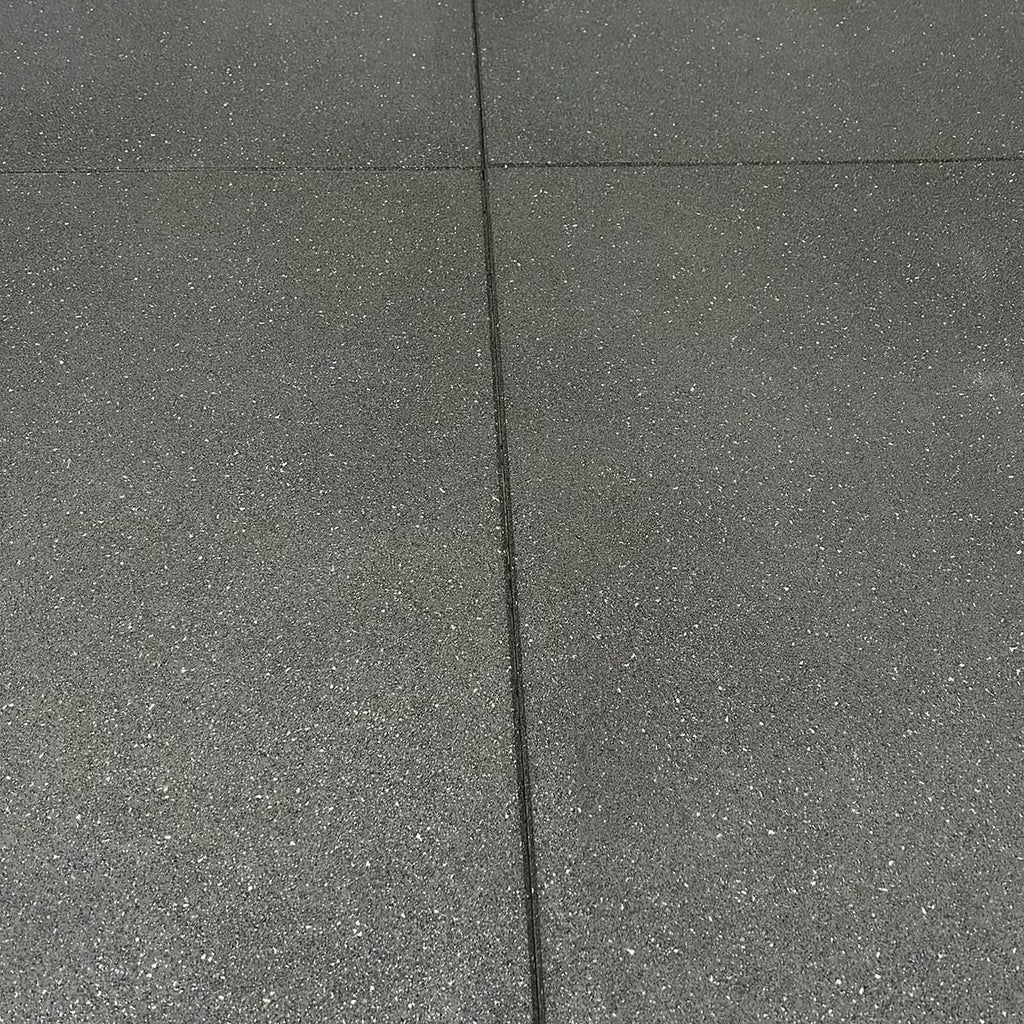 Rubber Gym Flooring Tile 1m x 1m Grey Fleck