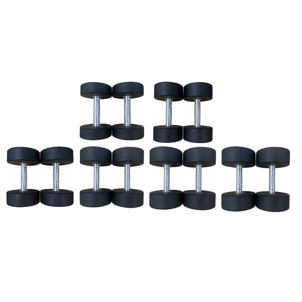 Dumbbell Set 5-30kg Commercial Round Rubber Dumbbells