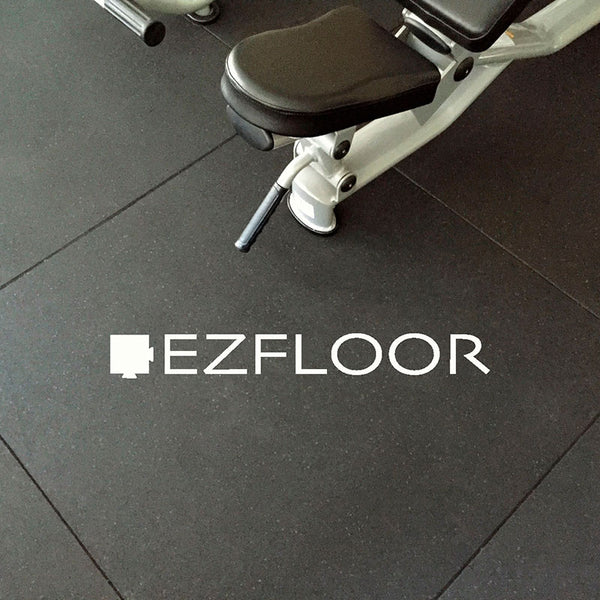 10 Pack Rubber Floor Tile Gym Mat 1m x 1m Black