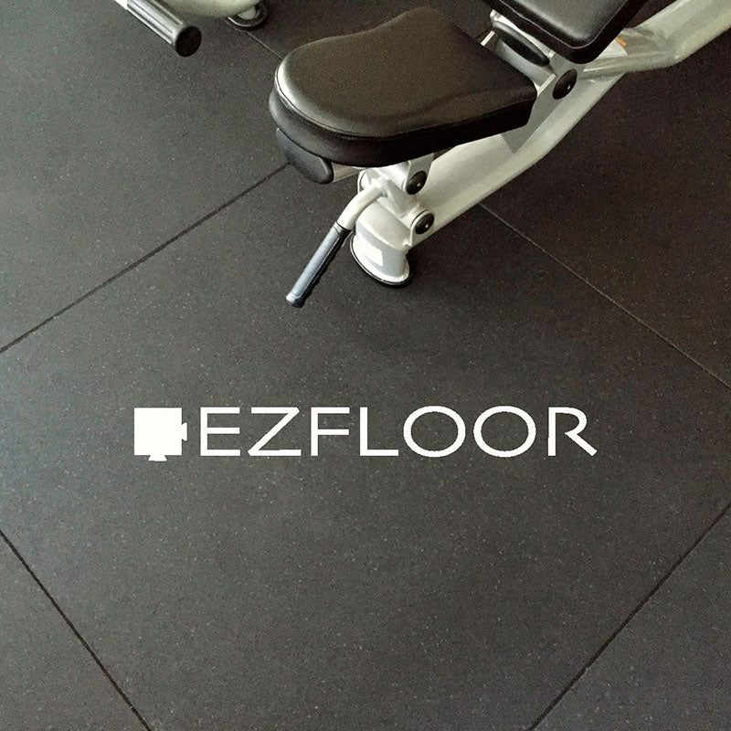 50 Pack Rubber Floor Tile Gym Mat 1m x 1m Black