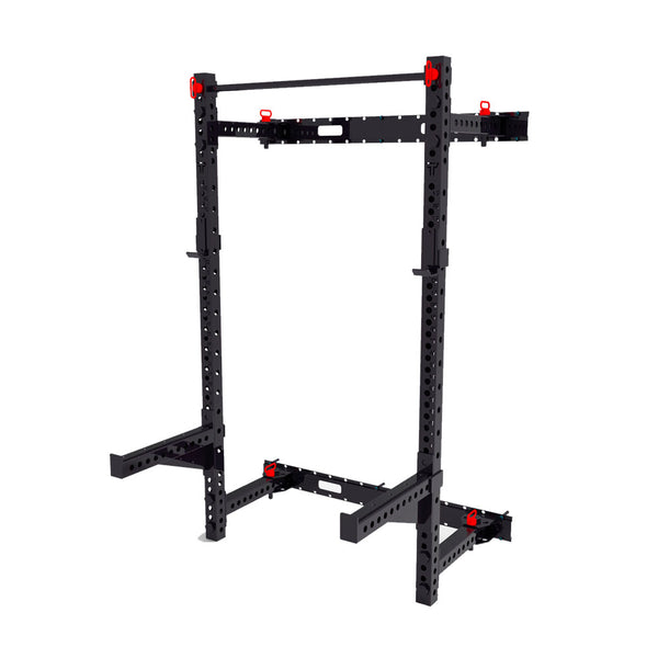 Wall Mounted Squat Rack Folding with J Hooks