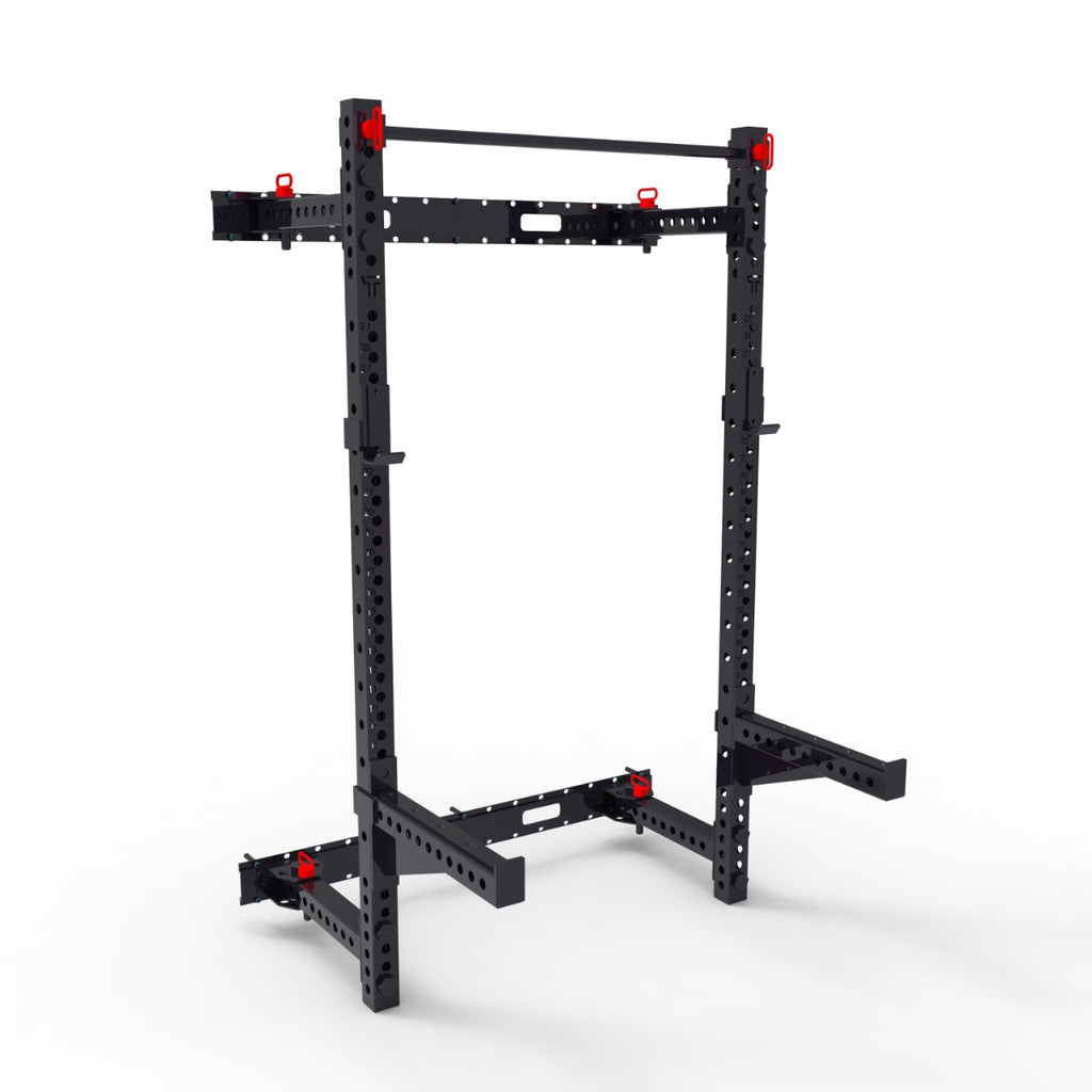 Wall Mounted Squat Rack Folding with J Hooks