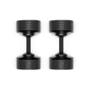 NÜOBELLS 20KG ADJUSTABLE DUMBBELLS BLACK PAIR