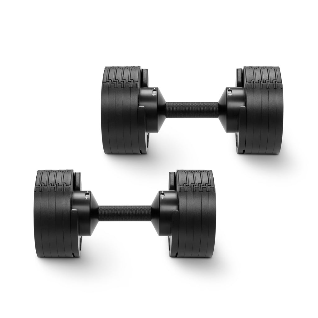 NÜOBELLS 20KG ADJUSTABLE DUMBBELLS BLACK PAIR