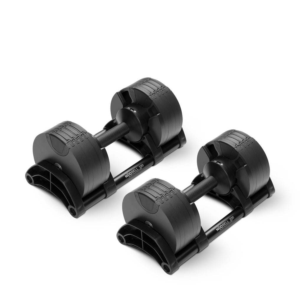 NÜOBELLS 20KG ADJUSTABLE DUMBBELLS BLACK PAIR