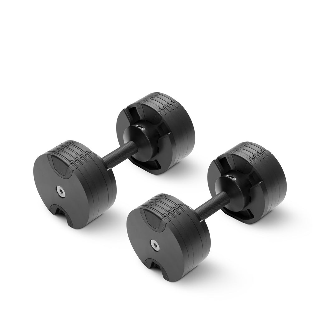 NÜOBELLS 20KG ADJUSTABLE DUMBBELLS BLACK PAIR