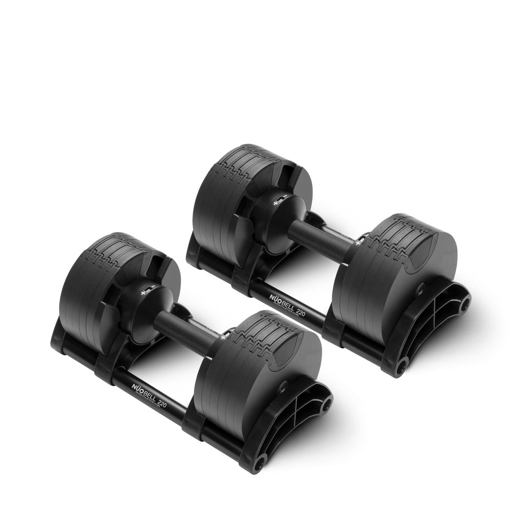 NÜOBELLS 20KG ADJUSTABLE DUMBBELLS BLACK PAIR