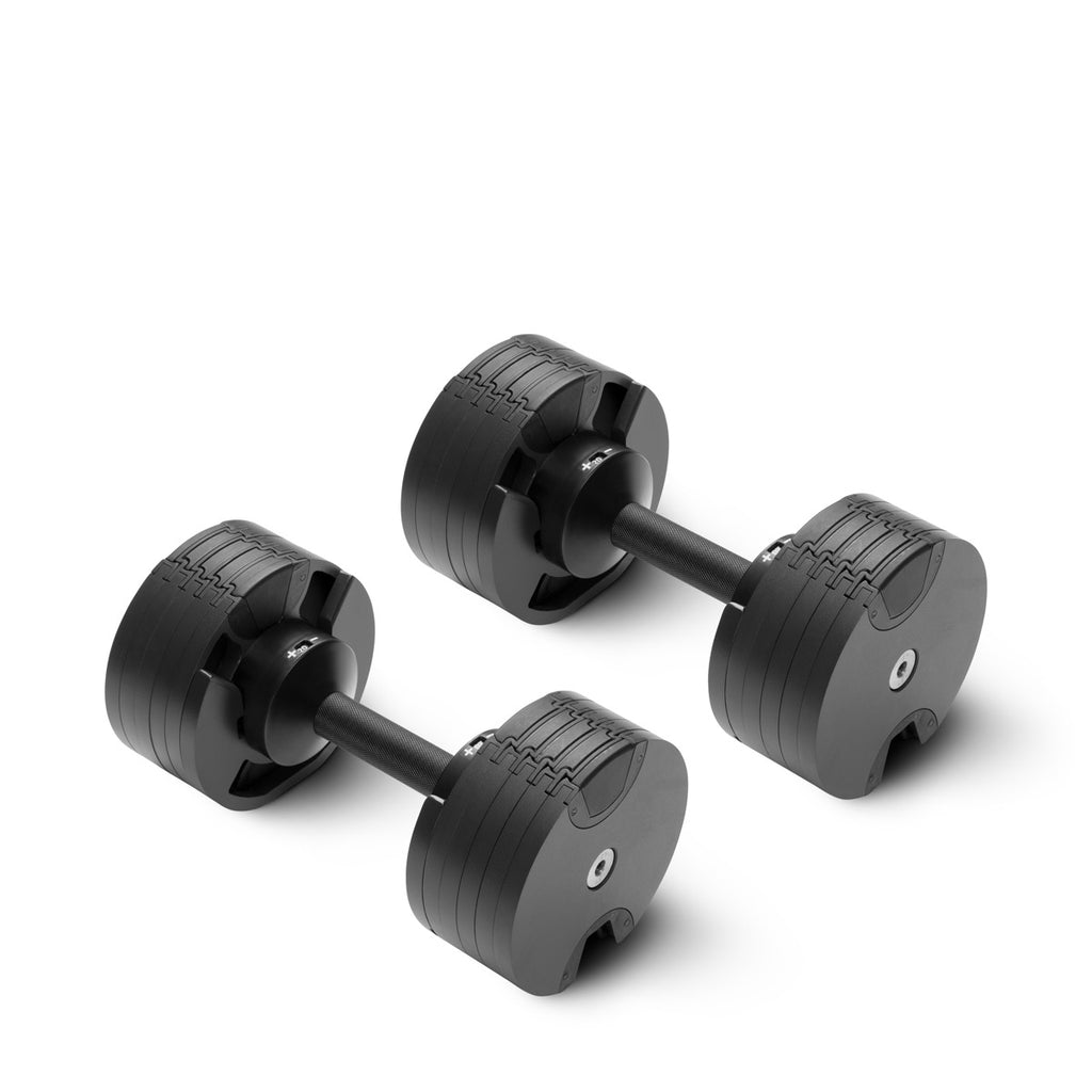 NÜOBELLS 20KG ADJUSTABLE DUMBBELLS BLACK PAIR