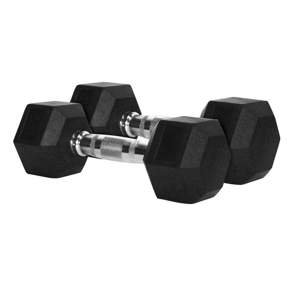 4kg Rubber Hex Dumbbells Pair