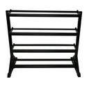 Rubber Hex Dumbbells Set 2-40kg (17 pairs) with 4 Tier Rack