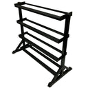 Rubber Hex Dumbbells Set 2-40kg (17 pairs) with 4 Tier Rack