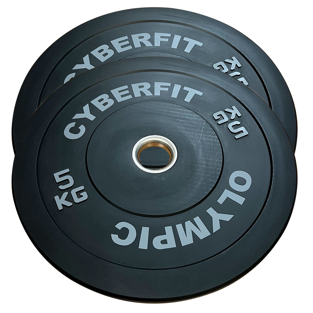 Econ 5kg Olympic Bumper Plates Black Pair