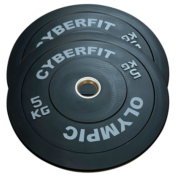 Econ 5kg Olympic Bumper Plates Black Pair