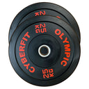 Econ 25kg Olympic Bumper Plates Black Pair