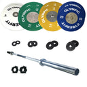 Olympic Bumper Plates Set 127kg with 1000lb bar