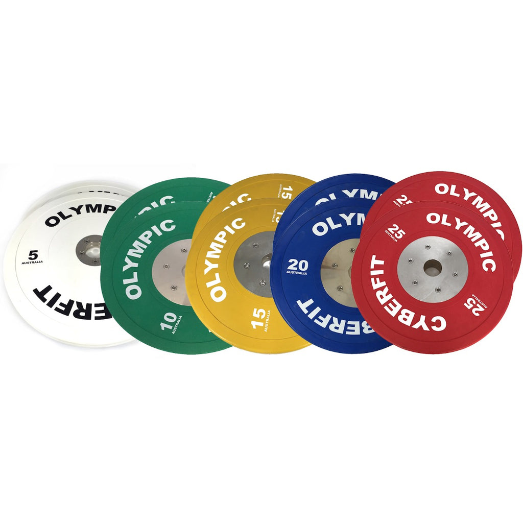 Olympic Bumper Plates Set 150kg ELITE Bumpers