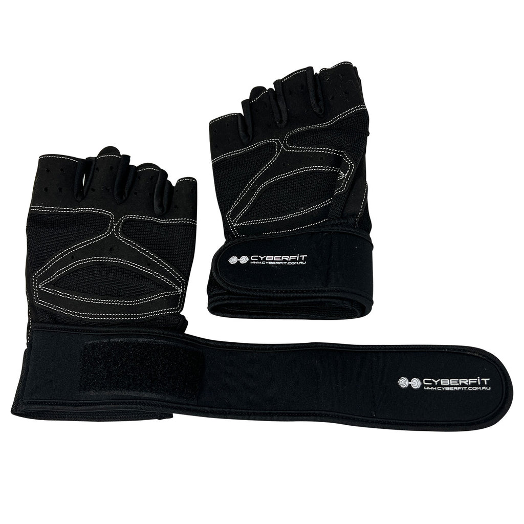 Cyberfit Gym Gloves Elite Suede with Wrist Cuff Size L