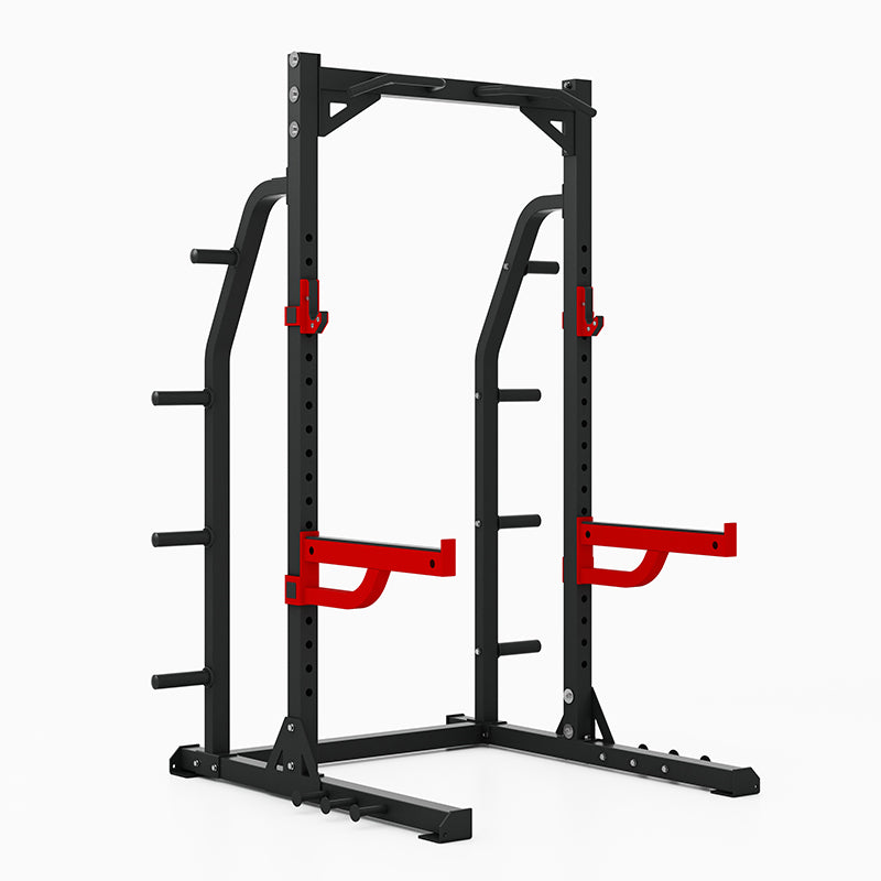 Commercial Half Rack with Plate Storage Racks & Band Pegs