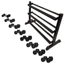 Hex Dumbbell Set 5-40kg (11 pairs) with 3 Tier Rack