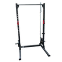 Half Rack with Pullup Bar plus Plate and Barbell Storage