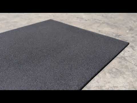 Rubber Floor Tile Gym Mat 1m x 1m Red Fleck
