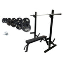 LC1 Squat Stands + Flat Bench + 100kg Weight Set Package