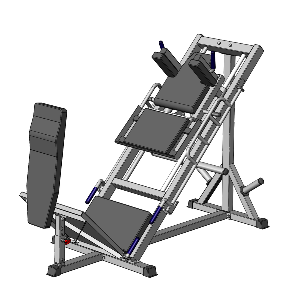 Leg Press Machine Hack Squat Steel Linear Bearings 400kg Rating