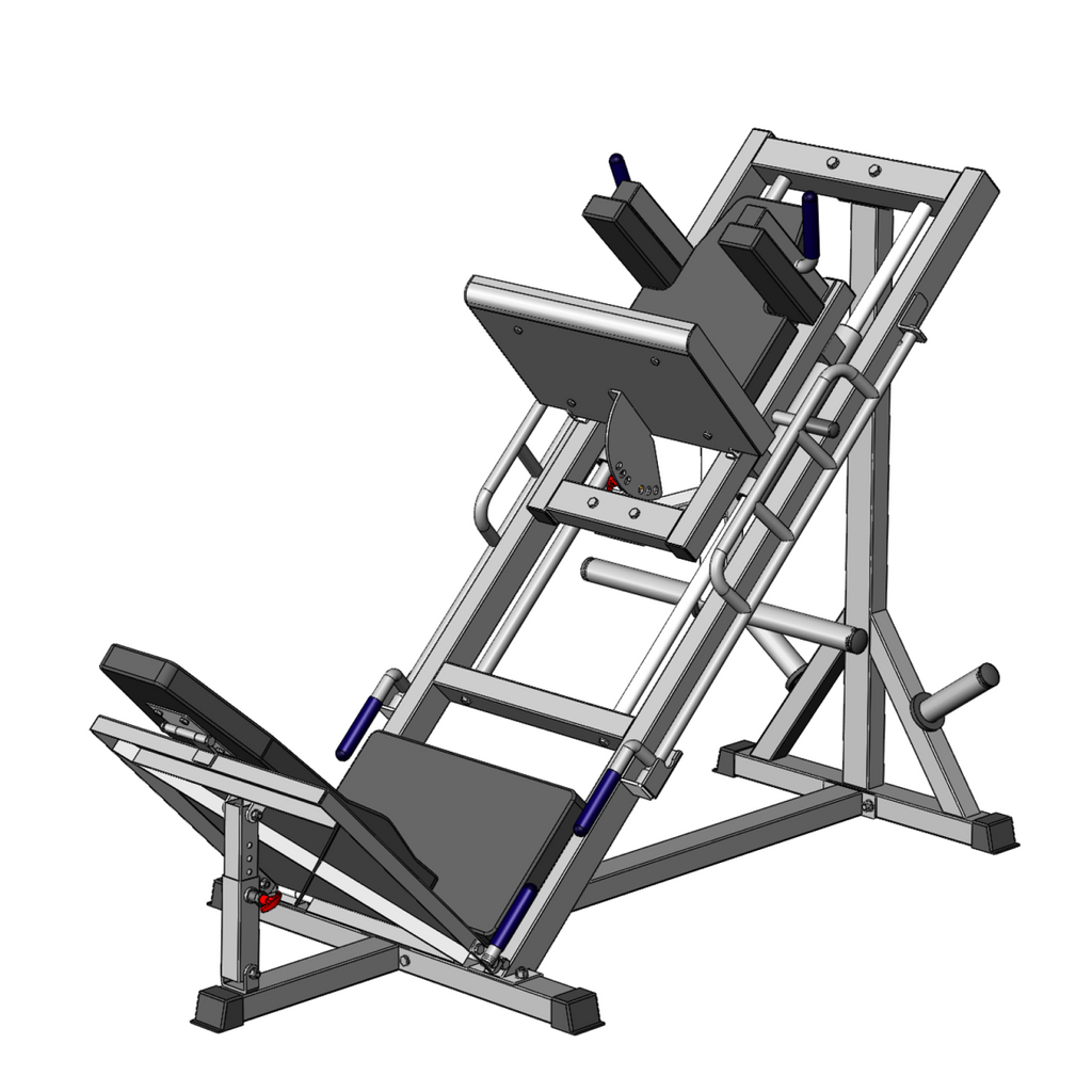 Leg Press Machine Hack Squat Steel Linear Bearings 400kg Rating