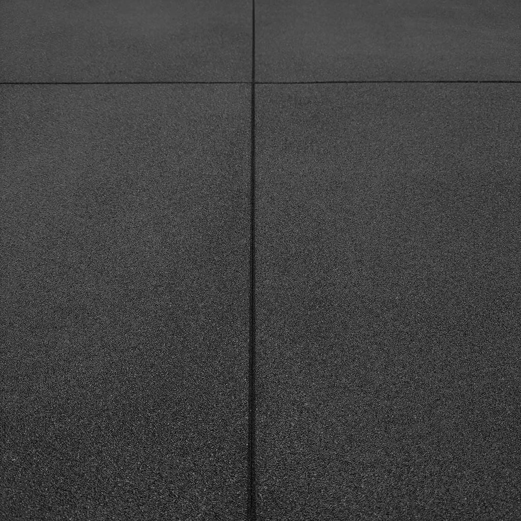 Rubber Gym Flooring Tile 1m x 1m x 15mm Commercial Black