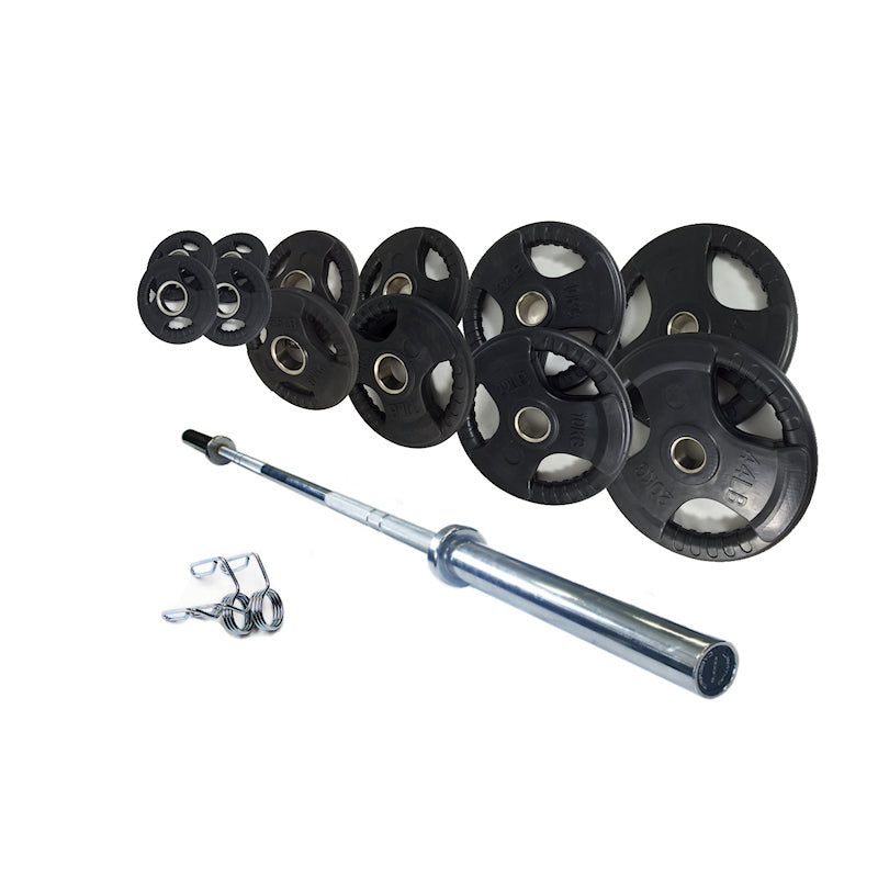 Commercial Half Rack Package with Bench and Weight Set