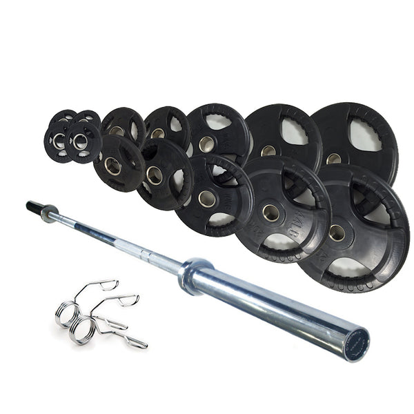 150kg Olympic Weight Set Rubber Coated