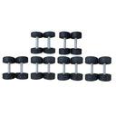 Dumbbell Set 5-30kg Commercial Round Rubber Dumbbells